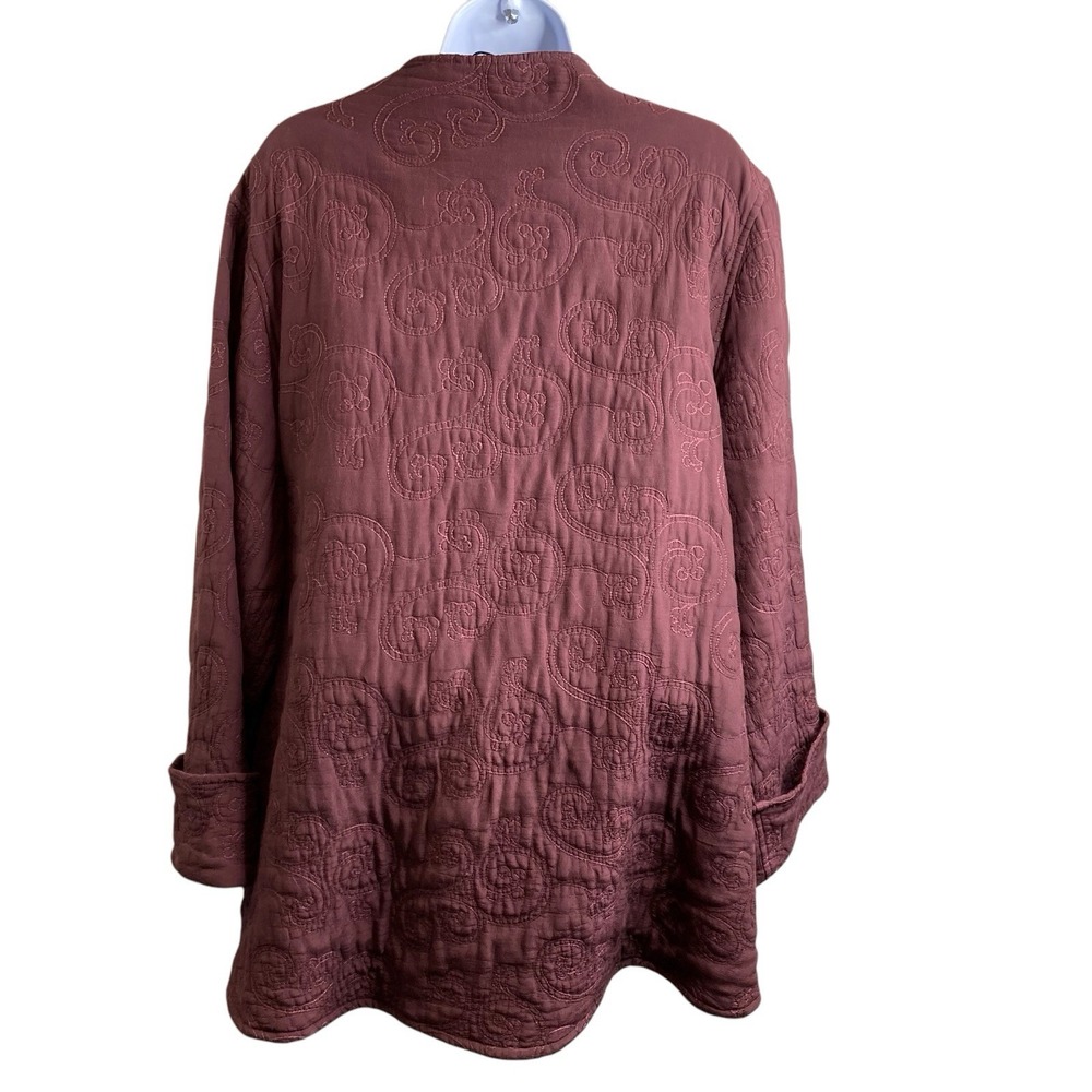 Vintage Ghost England Brown Embroidered Jacket Size M Oversized Statement Boho - Picture 2 of 14